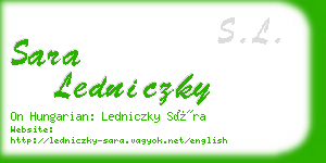 sara ledniczky business card